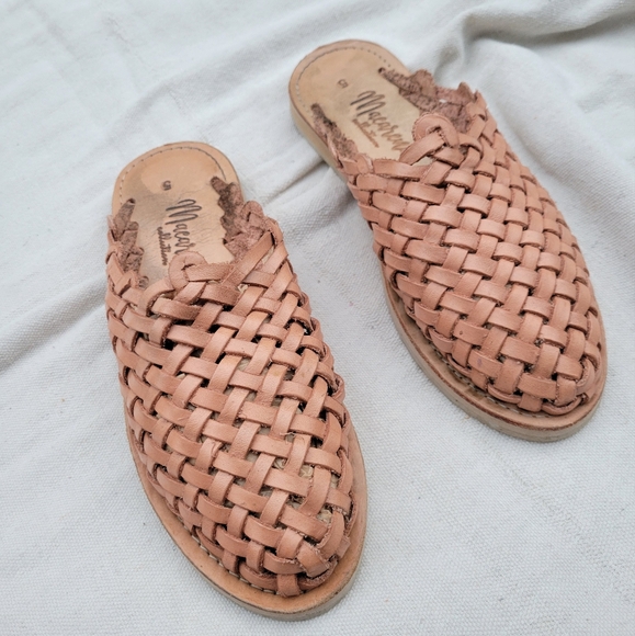 Handmade Woven Leather Huarache Mules 8 - Picture 7 of 7